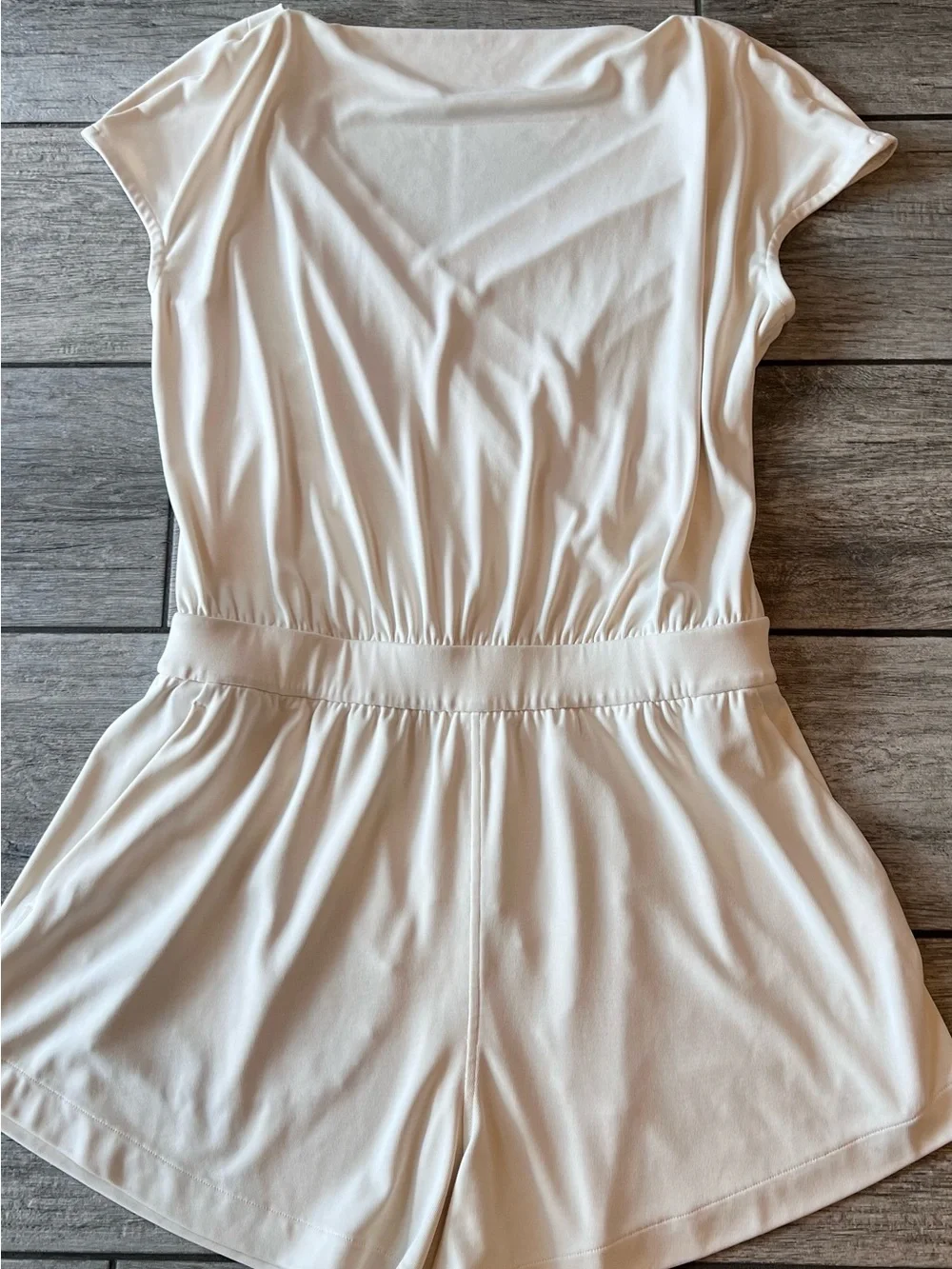 Lululemon Drapey Softstreme Romper Light Ivory Size Medium